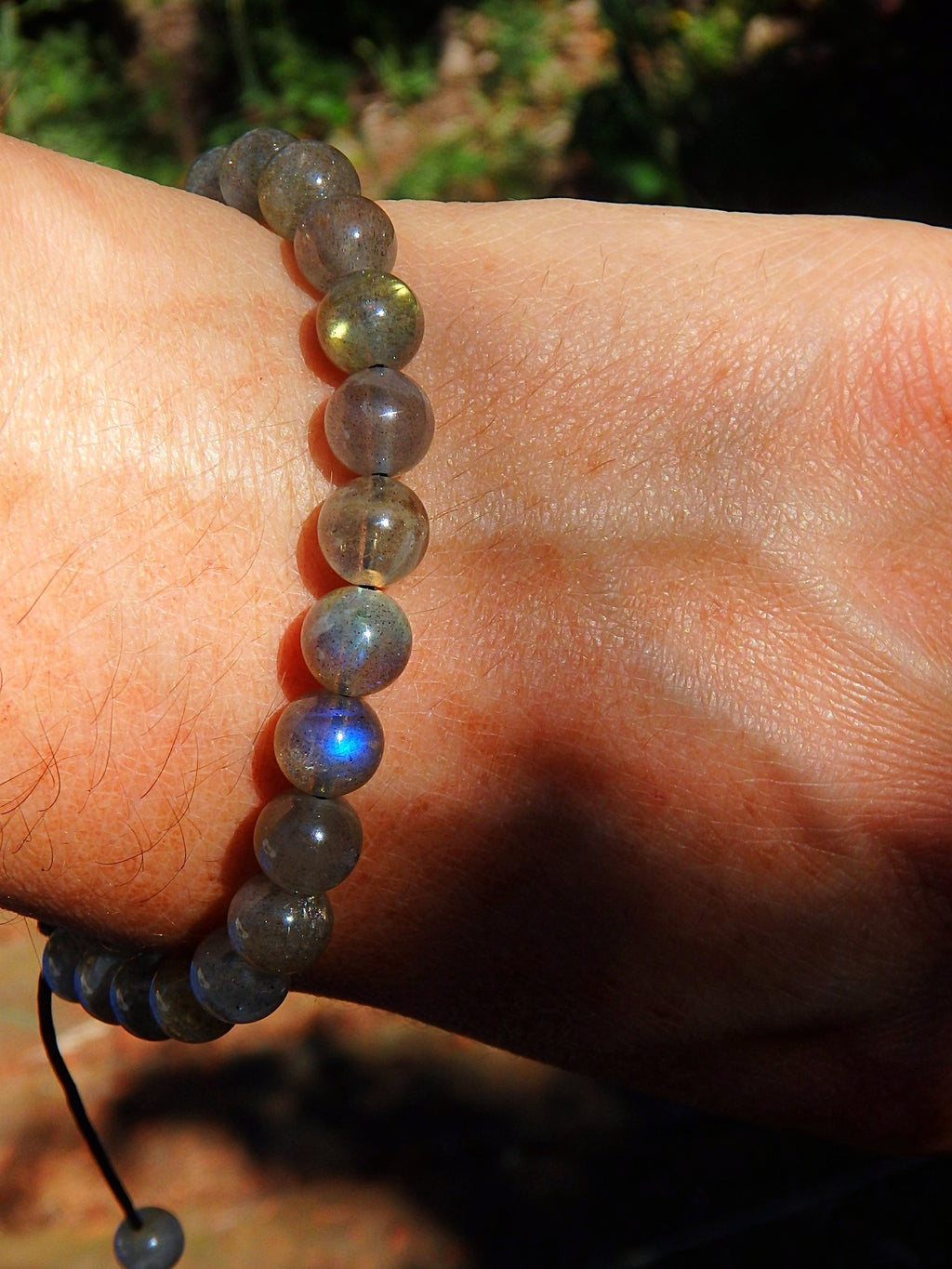 Flashy Labradorite Gemstone Adjustable Bracelet - Earth Family Crystals