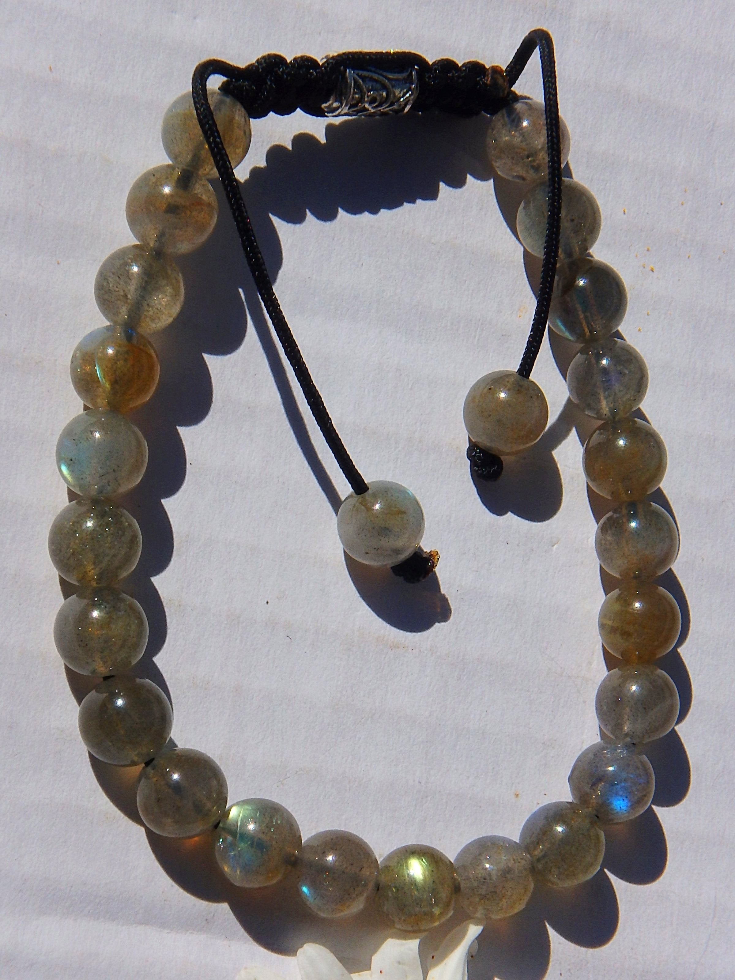 Flashy Labradorite Gemstone Adjustable Bracelet - Earth Family Crystals