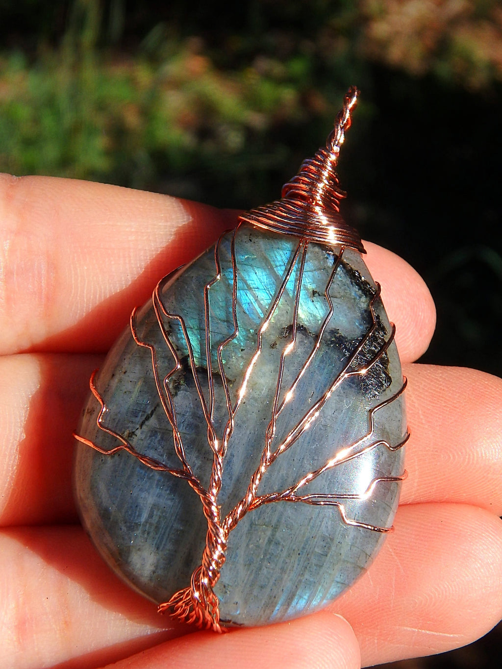 Tree of Life Wire Wrapped Labradorite Pendant - Earth Family Crystals