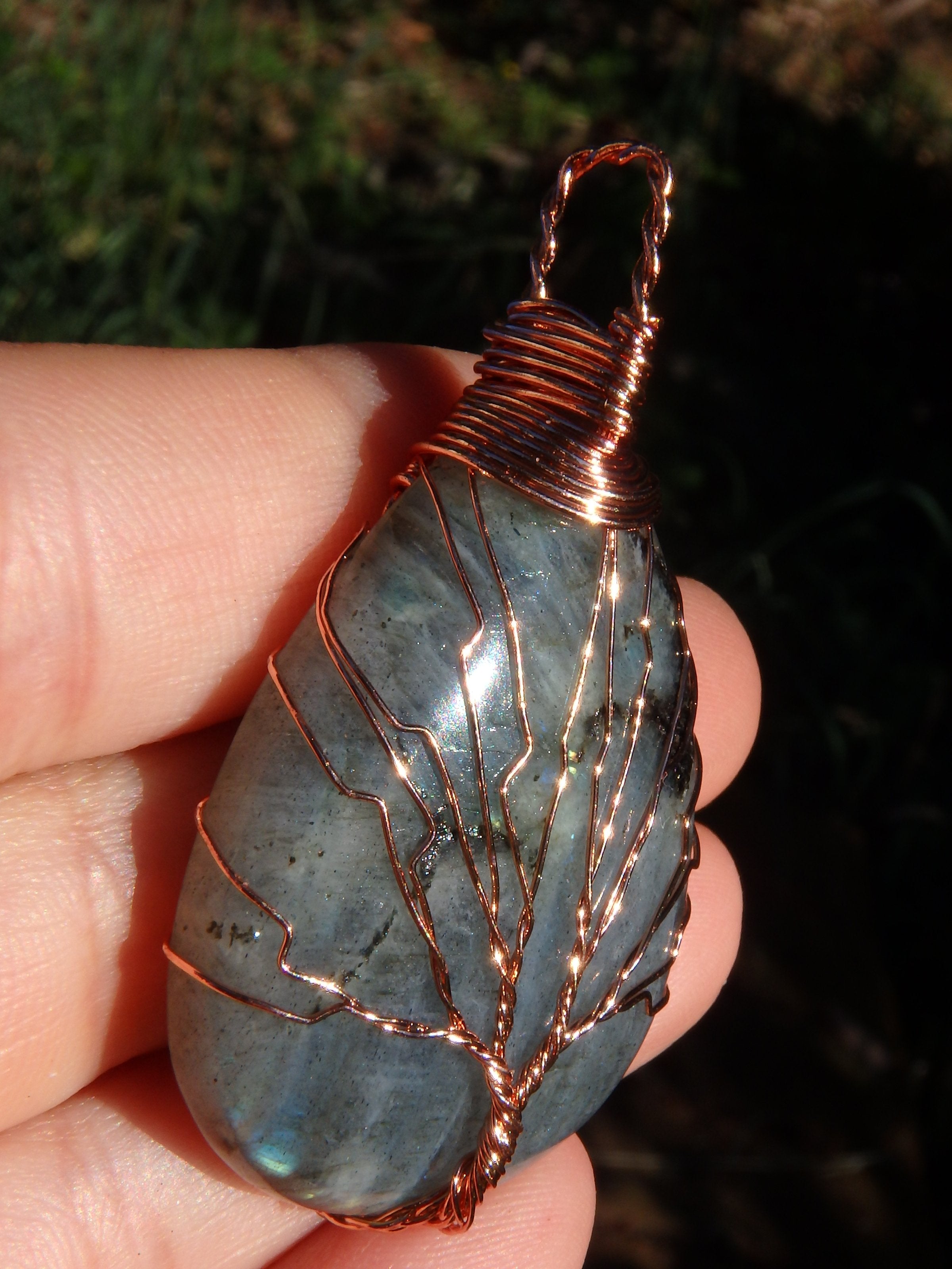 Tree of Life Wire Wrapped Labradorite Pendant - Earth Family Crystals