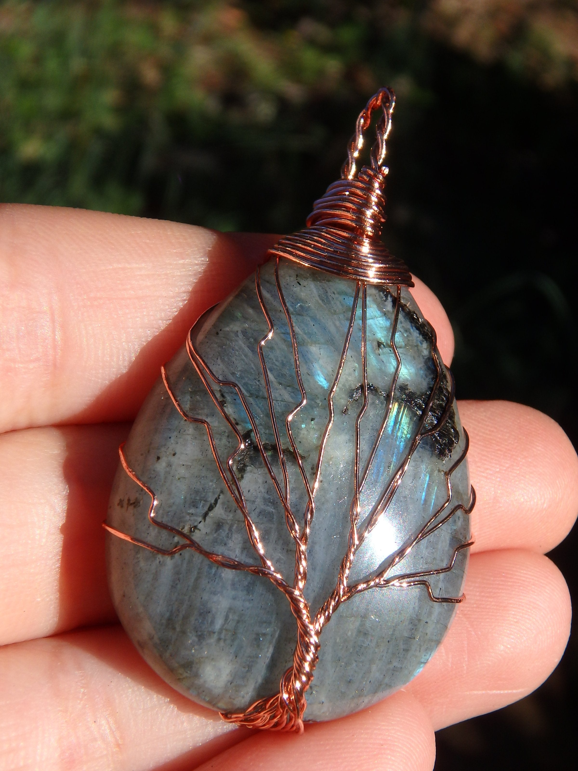 Tree of Life Wire Wrapped Labradorite Pendant - Earth Family Crystals