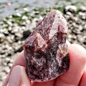 Red Amethyst Double Point From Brazil - Earth Family Crystals