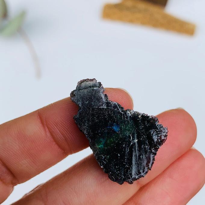 Chunk of Green Tourmaline in Collectors Box From Brazil - Earth Family Crystals