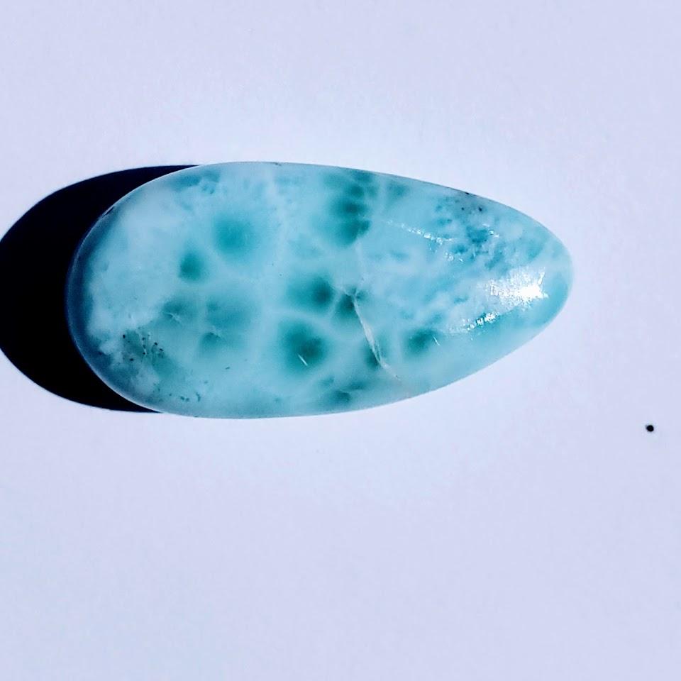 Pretty Polished Blue Larimar Free Form Specimen From The Dominican Republic #11 - Earth Family Crystals