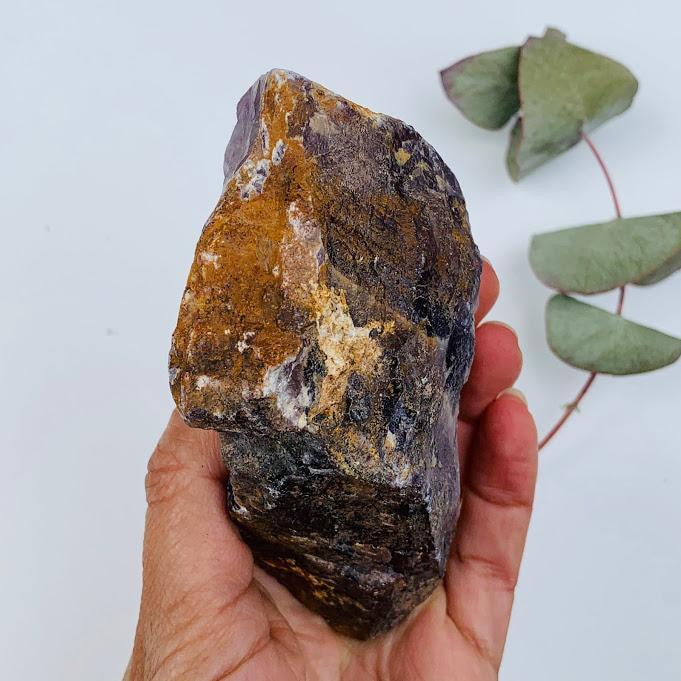 Deep Purple Genuine Canadian Auralite-23 Standing Chunky Raw Display Specimen - Earth Family Crystals