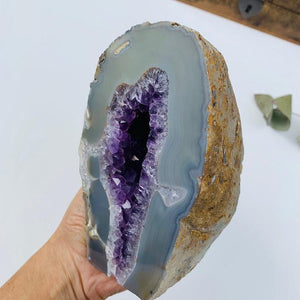 Deep Purple XL Amethyst Standing Display Specimen From Uruguay - Earth Family Crystals