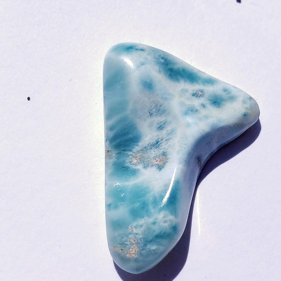 Pretty Polished Blue Larimar Free Form Specimen From The Dominican Republic #10 - Earth Family Crystals