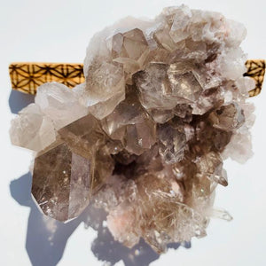 Incredible Rutilated Smoky Quartz Large Druzy Cluster From Brazil