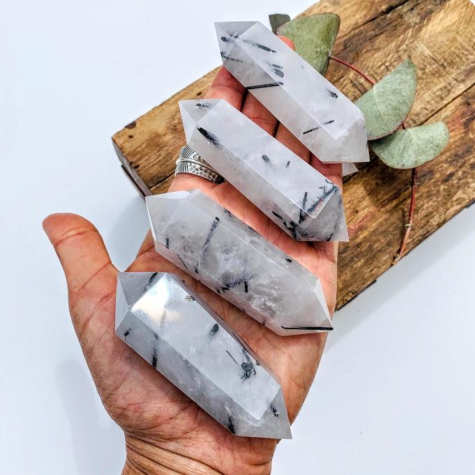 One Tourmalated Quartz Double Terminated Point