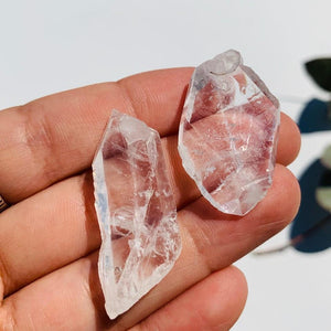 Set of 2 Healing Faden Quartz Natural Crystals  #3