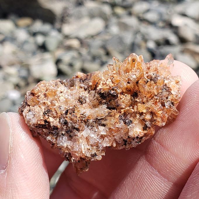 One of a Kind Orange Creedite Spiky Cluster from Mexico #2