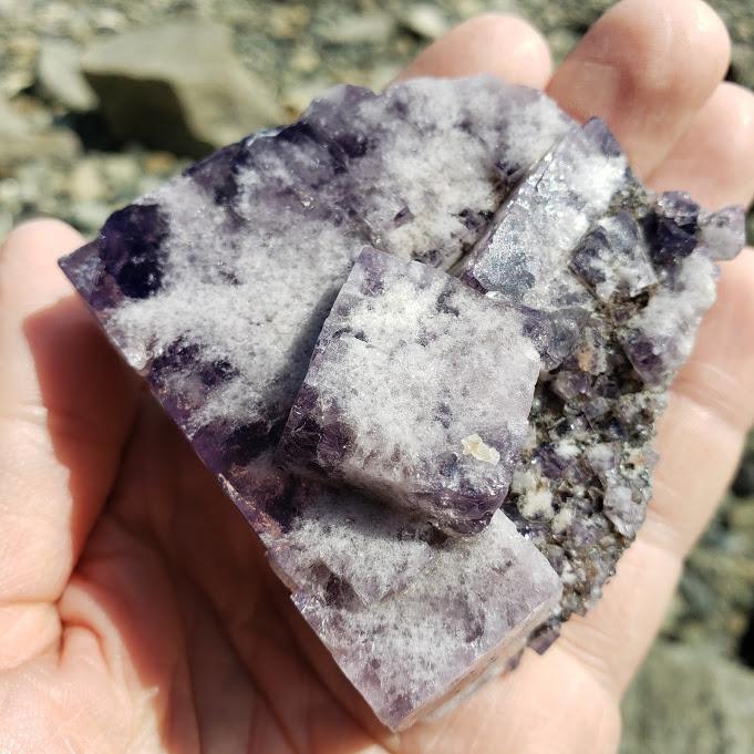 Rare Rogerley Mine Purple Fluorite Cluster from England