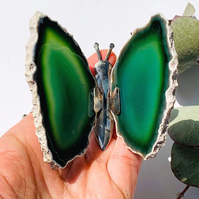 Gorgeous  Agate Display Butterfly Specimen #4 - Earth Family Crystals