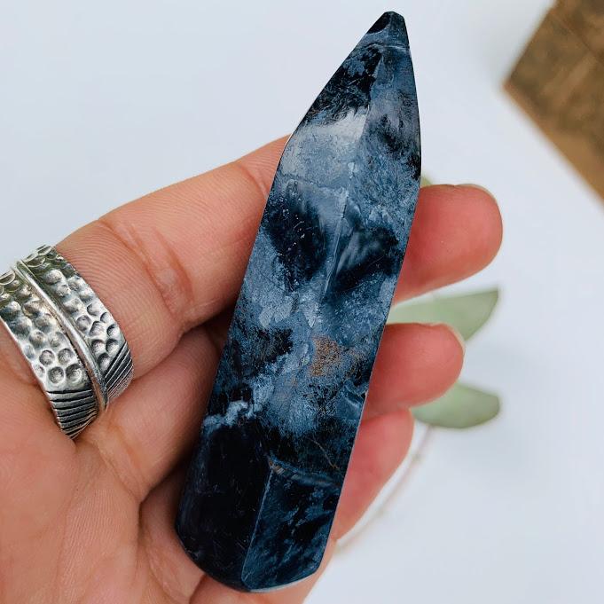 Unique & Stunning Healing Pietersite Wand Carving #3 - Earth Family Crystals