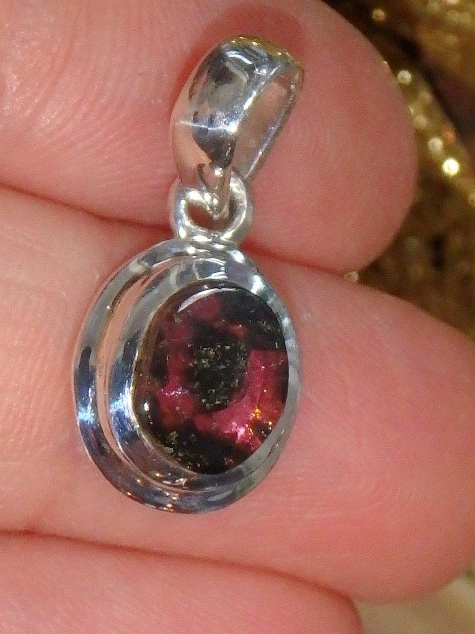 Divine Dainty Polished Pink Tourmaline Pendant in Sterling Silver (Includes Silver Chain) - Earth Family Crystals