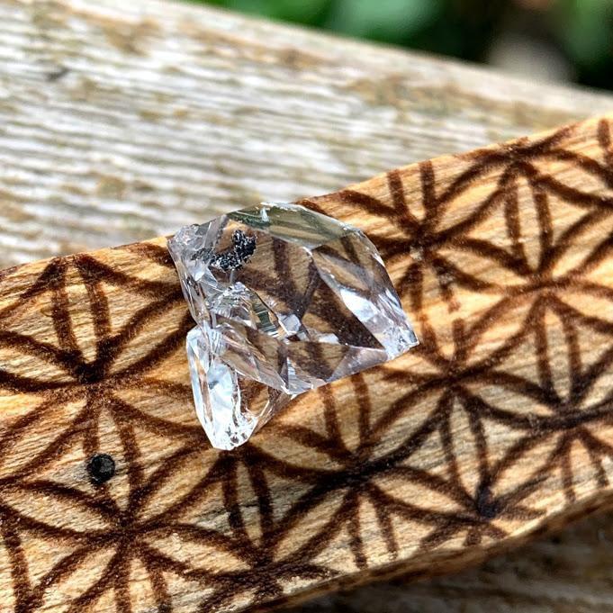 Brilliant Clarity New York Herkimer Diamond Quartz Specimen in Collectors Box #1 - Earth Family Crystals