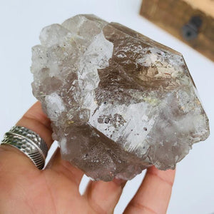 Powerful Rutilated Smoky Quartz Double Terminated Cluster From Brazil
