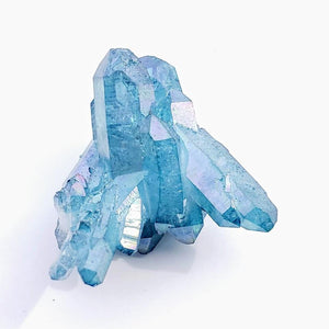 Sparkling  Arkansas Blue Aqua Aura Quartz Cluster #1 - Earth Family Crystals