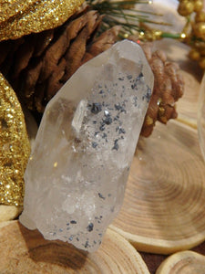 Quartz Point With Hematite Frosting From Brazil - Earth Family Crystals