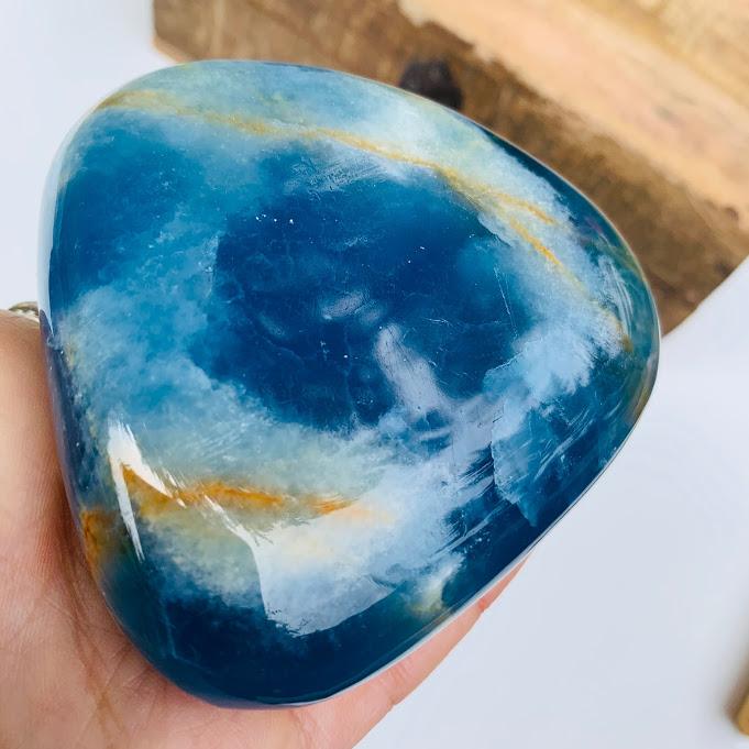 Fabulous Sky Blue Chunky Lemurian Aquatine Blue Calcite Free Form from Argentina - Earth Family Crystals