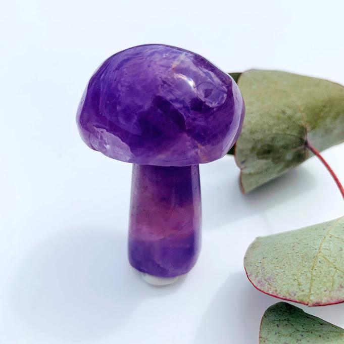 Chunky Amethyst Mushroom Carving #2 - Earth Family Crystals