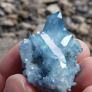 Aqua Aura Blue Druzy Quartz Cluster from Arkansas #2 - Earth Family Crystals