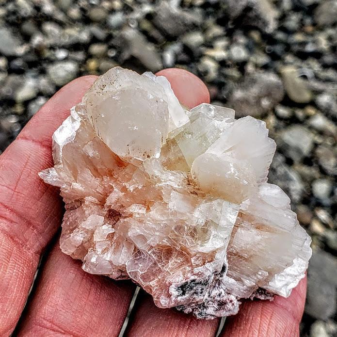 Blooming Pink Stilbite & Green Apophyllite Cluster From India - Earth Family Crystals