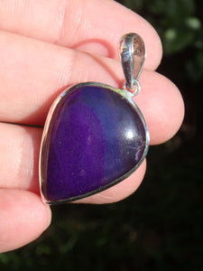 Rare~Deep Purple Genuine Sugilite Pendant In Sterling Silver (Includes Silver Chain)1 - Earth Family Crystals