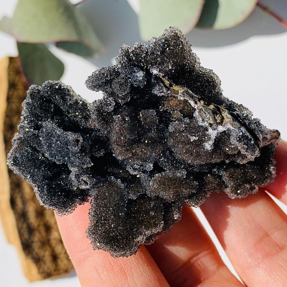 One of a Kind Shimmering Black Chalcedony From California