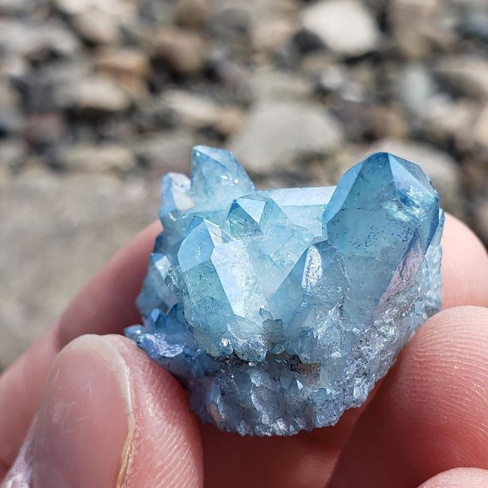 Aqua Aura Blue Druzy Quartz Cluster from Arkansas #2 - Earth Family Crystals