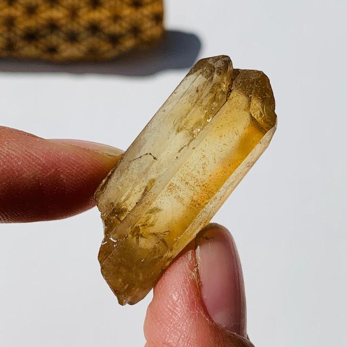 Twin Natural Citrine Point From Zambia - Earth Family Crystals