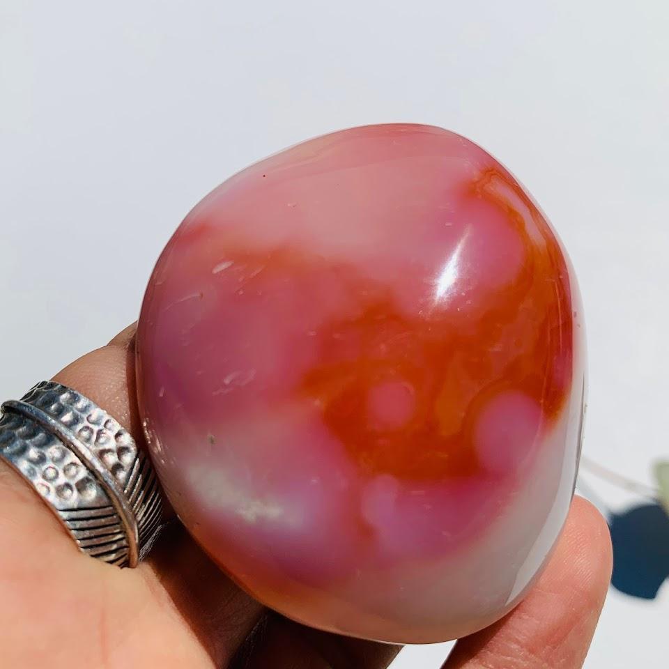 Creamy Orange, Pink & White Agate Polished Specimen - Earth Family Crystals