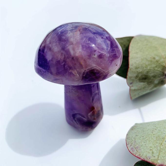 Chunky Amethyst Mushroom Carving #1 - Earth Family Crystals