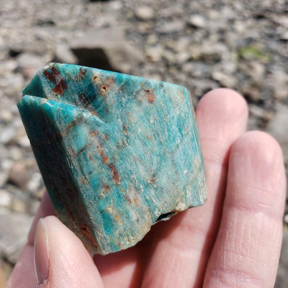 Famous Locality~ Beautifully Formed Robin Egg Blue Amazonite Point From Colorado - Earth Family Crystals