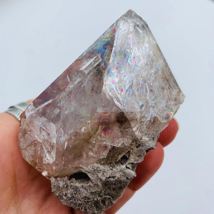 Amazing XL NY Herkimer Diamond Skeletal Formation With Record Keepers & Rainbows - Earth Family Crystals