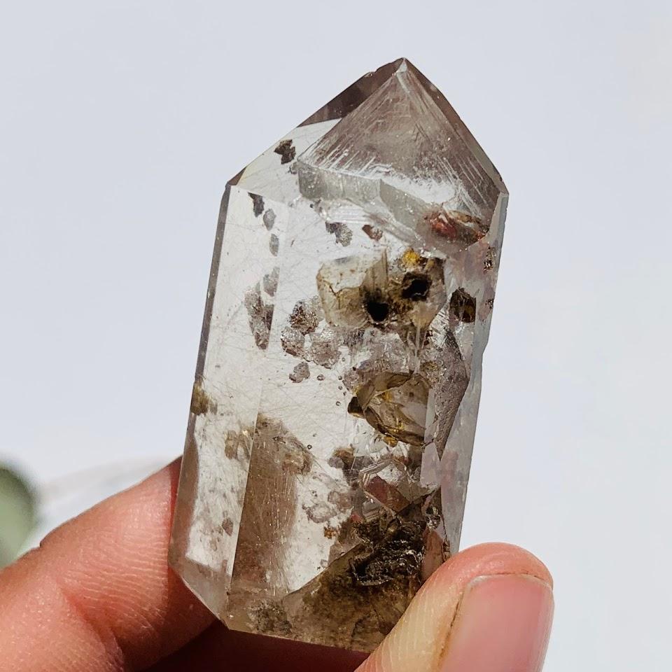 Unique Inner Child Points Shamanic Dream Quartz Standing Partially Polished Point - Earth Family Crystals