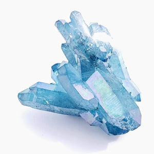 Sparkling  Arkansas Blue Aqua Aura Quartz Cluster #1 - Earth Family Crystals