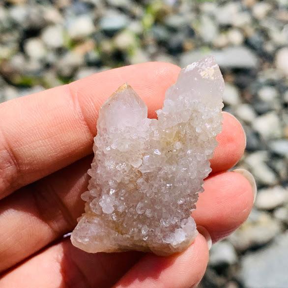 Twin Spirit Quartz Point With Citrine Inclusions From South Africa - Earth Family Crystals