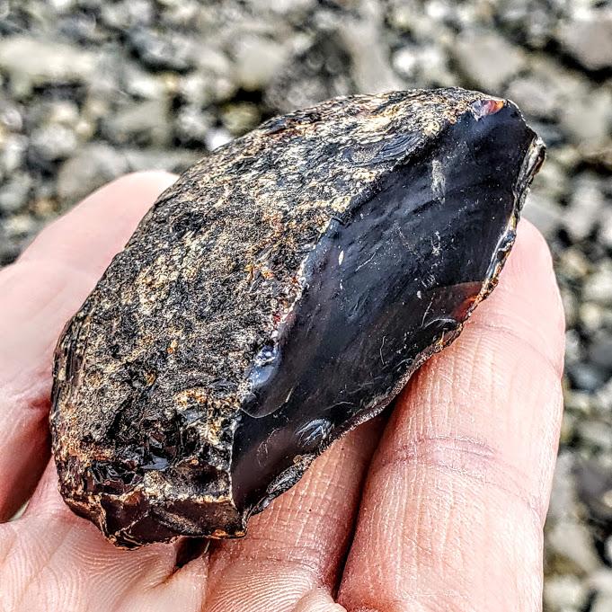 Rare Cognac & Blue Raw Amber Specimen From Indonesia #1 - Earth Family Crystals