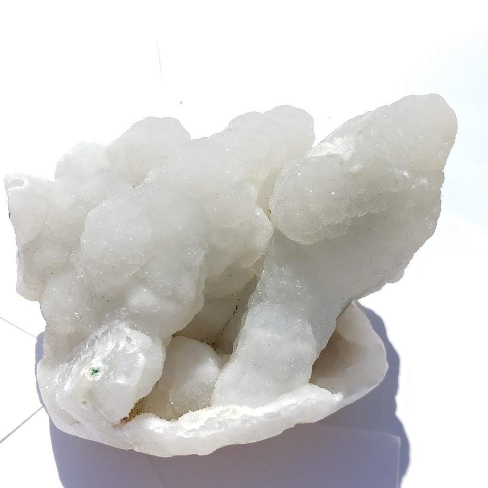 Amazing Shimmering Clear Chalcedony Standing Cluster From India - Earth Family Crystals