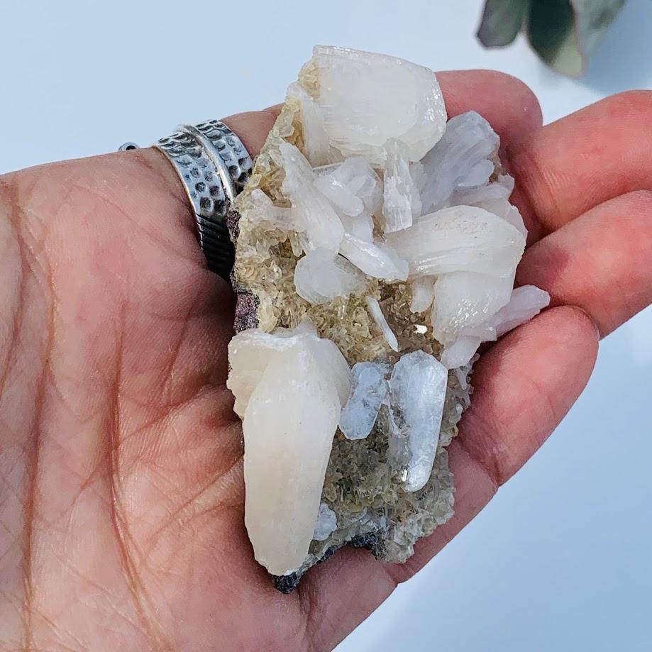 Unique Raw Heulandite Cluster from India - Earth Family Crystals